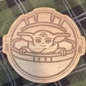 Wooden Grogu Cutting Board